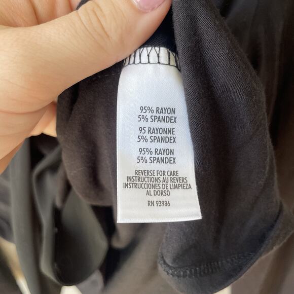 Causal Corner Womens Black Long Sleeve Blouse Size XL Sheer Lightweight - Picture 3 of 9